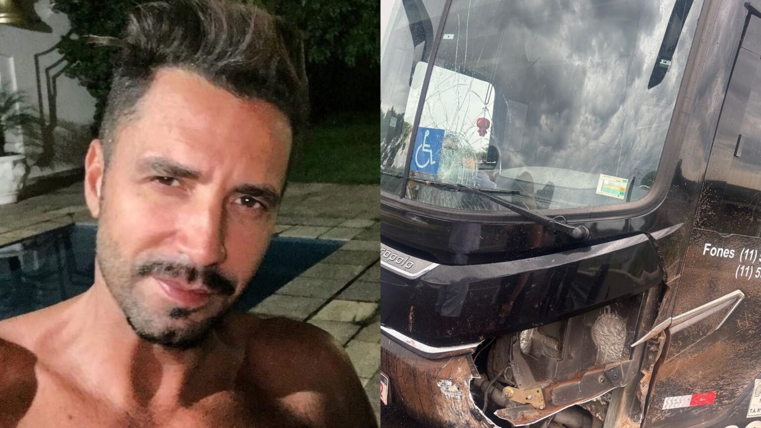 Latino sofre acidente com ônibus da equipe em rodovia