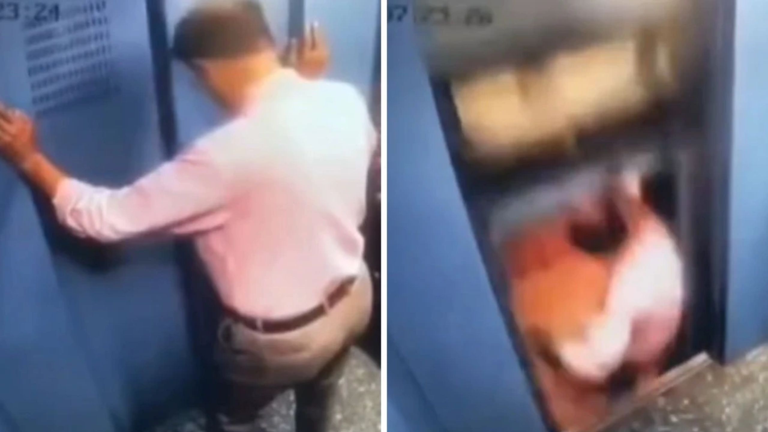 Homem quase é esmagado ao sair do elevador; assista ao vídeo