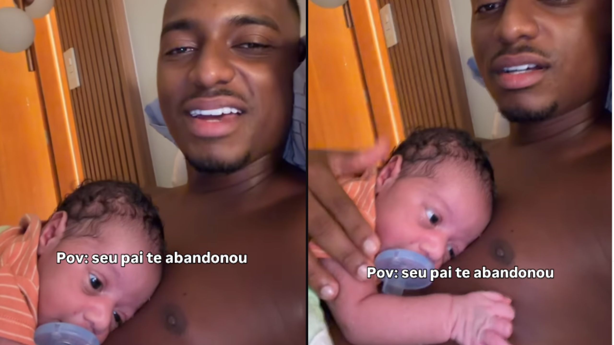 Vídeo: pai de recém-nascido, blogueiro baiano revela que foi abandonado pelo pai