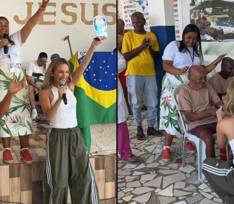 Imagem do post Claudia Leitte visita e canta em casa de apoio no Calabetão