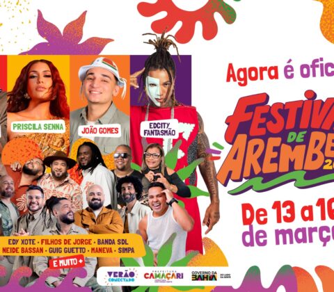 Imagem do post Festival de Arembepe 2026: veja a programação completa com mais de 50 atrações