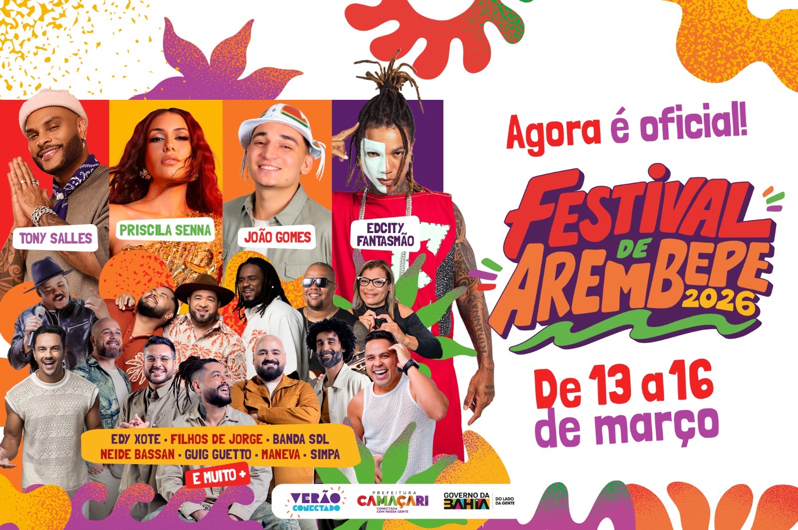 Festival de Arembepe 2026: veja a programação completa com mais de 50 atrações
