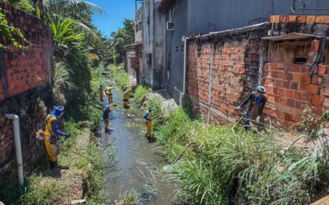 Imagem do post Prefeitura de Lauro de Freitas intensifica limpeza do canal do Rio Goró com equipe reforçada