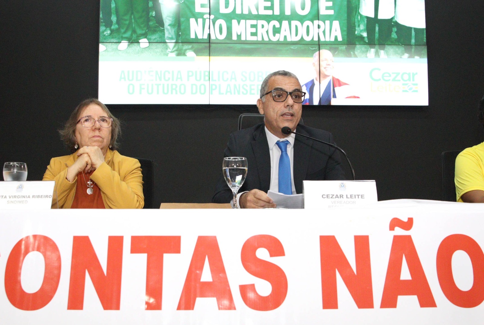 Cezar Leite cobra soluções para o Planserv em audiência pública