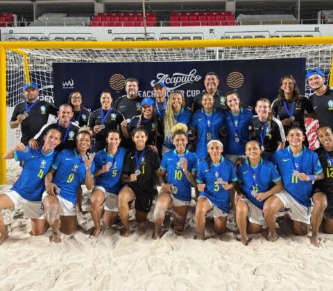 Imagem do post Brasil goleia México e termina Acapulco Cup de Beach Soccer feminino em 2º lugar
