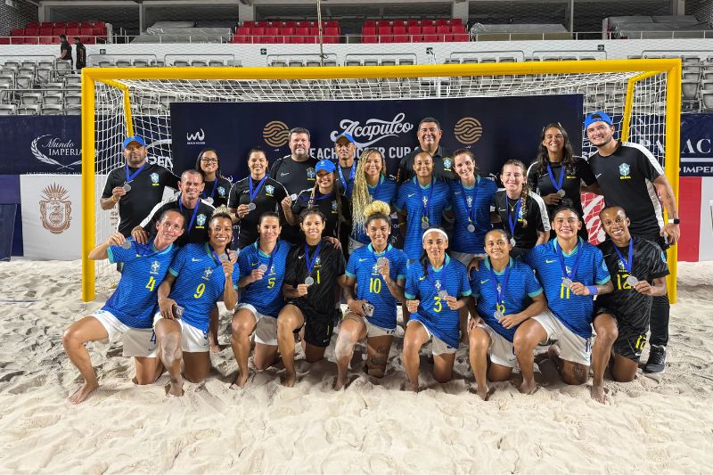 Imagem do post Brasil goleia México e termina Acapulco Cup de Beach Soccer feminino em 2º lugar