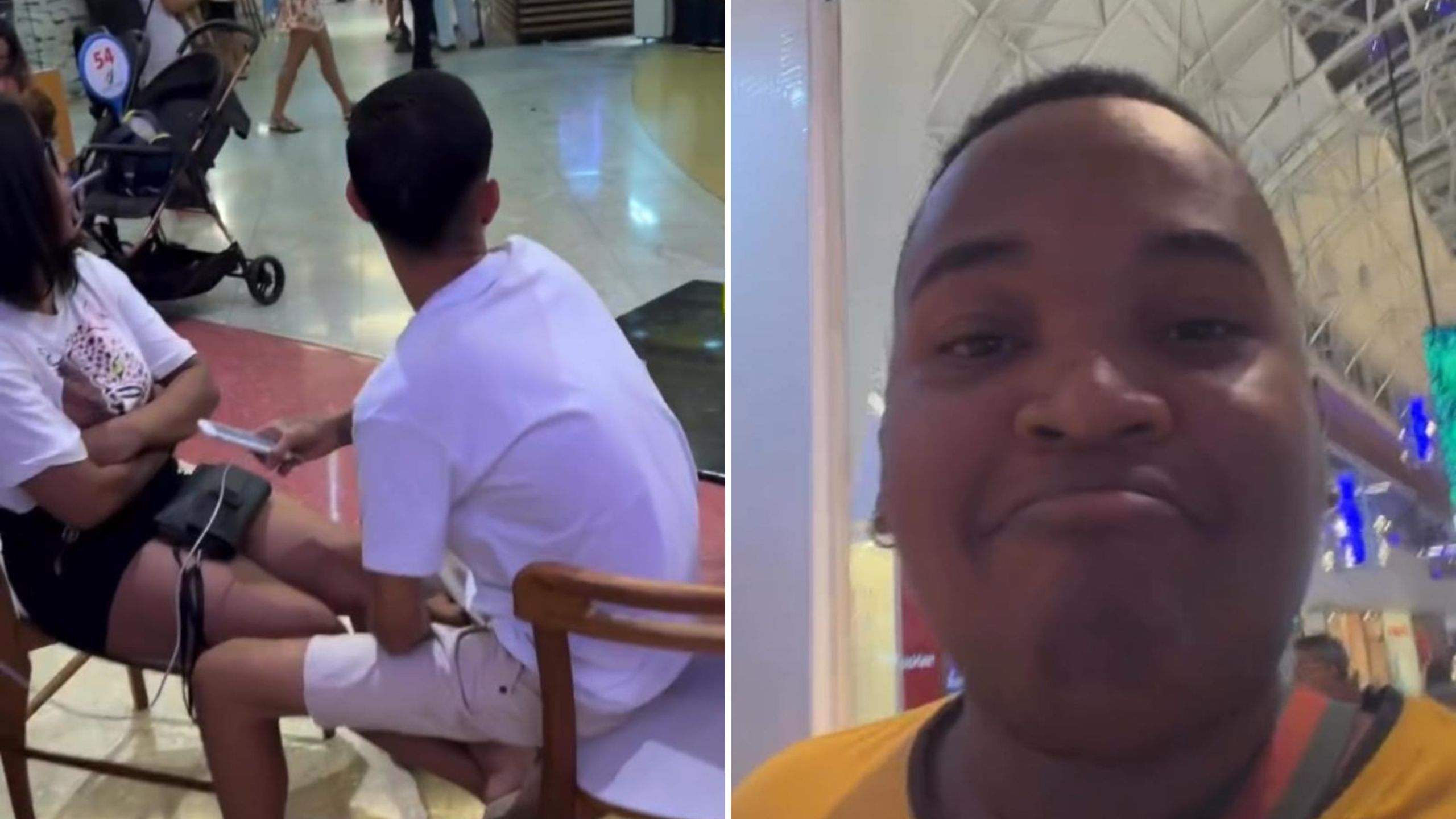 Vídeo: tarólogo flagra infidelidade do namorado em shopping de Salvador