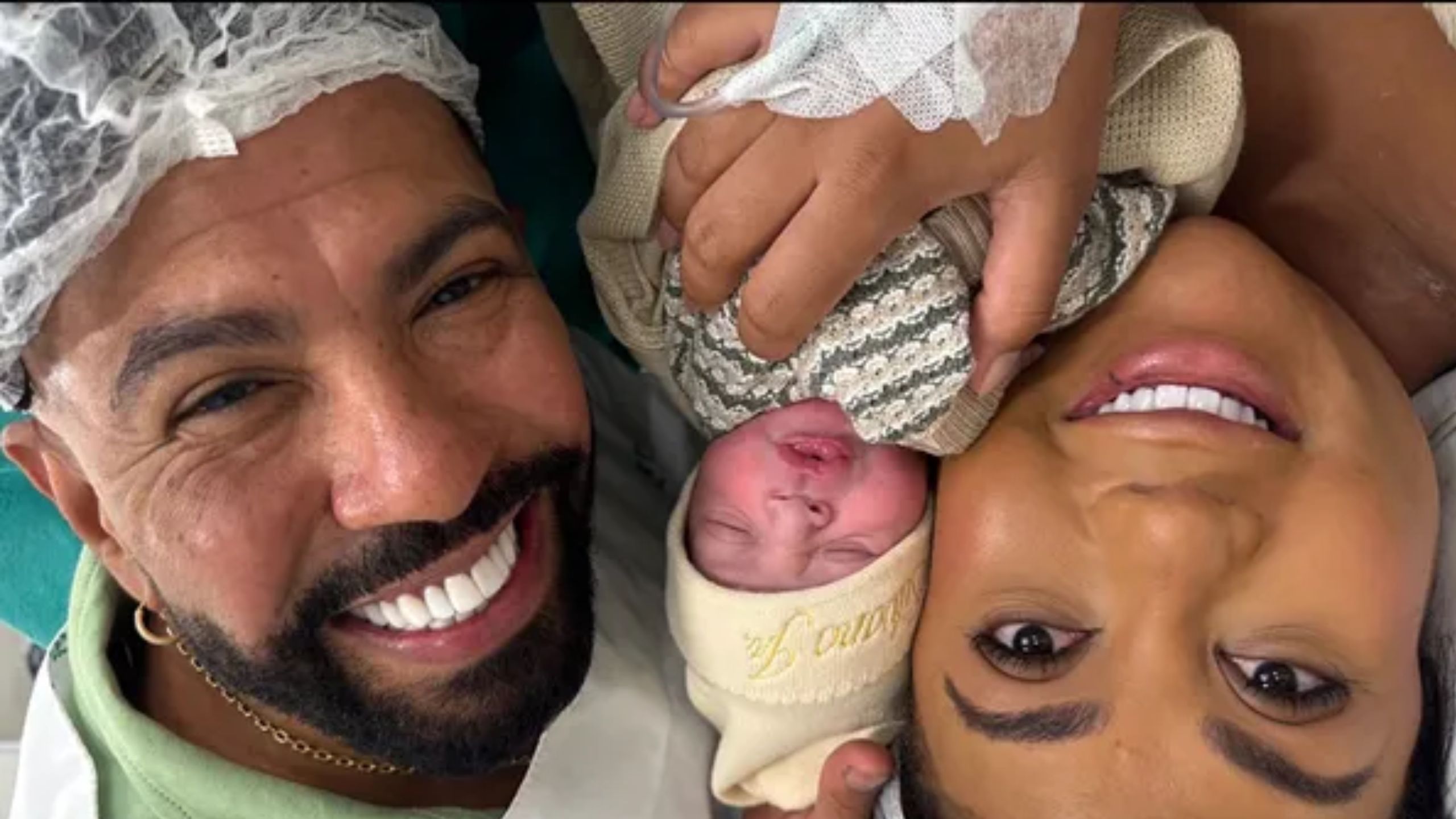 Bebê apaixonado: nasce o segundo filho de Silvanno Salles