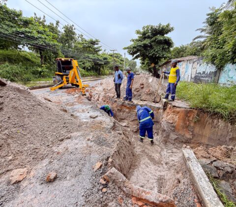 Imagem do post Obra em Vilas do Atlântico avança e chega a 50% na drenagem