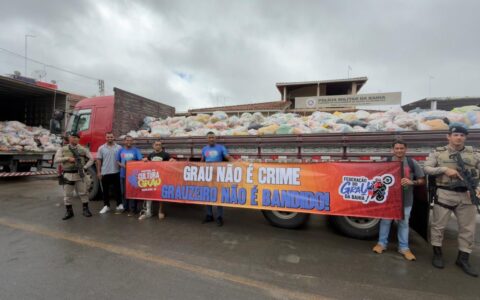 Imagem do post Federação do Grau da Bahia entrega 70 toneladas de alimentos arrecadados durante festival