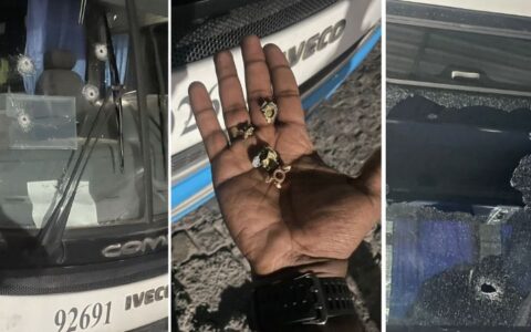 Imagem do post Micro-ônibus é cercado e metralhado com cerca de 15 tiros em Lauro de Freitas