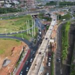 Tráfego na BR-324 é alterado para lançamento de vigas do VLT; confira mudanças