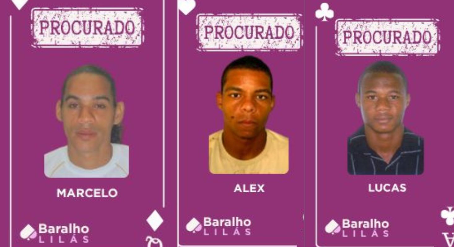 SSP atualiza Baralho Lilás do Crime com mais três novos integrantes