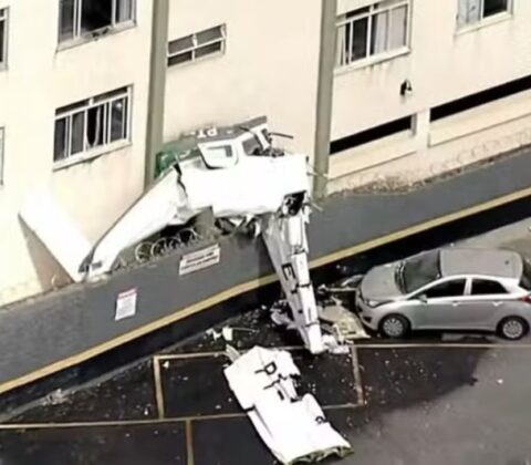 Imagem do post Avião de pequeno porte cai e colide com prédio residencial em Belo Horizonte