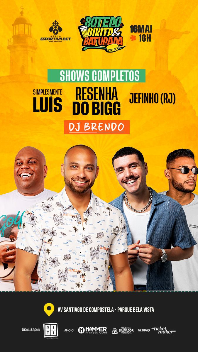 Resenha do Bigg grava audiovisual “Boteco, Birita & Batucada” em Salvador