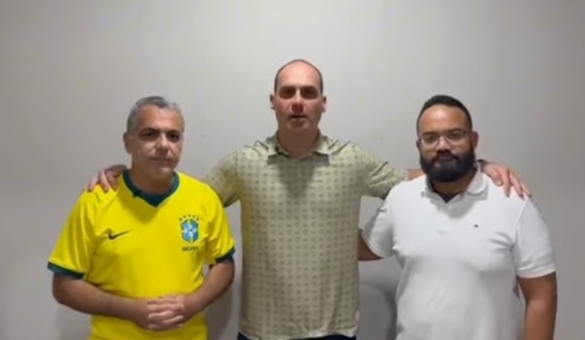 Cezar Leite e Leandro de Jesus se reúnem com Eduardo Bolsonaro nos EUA para traçar estratégia de 2026