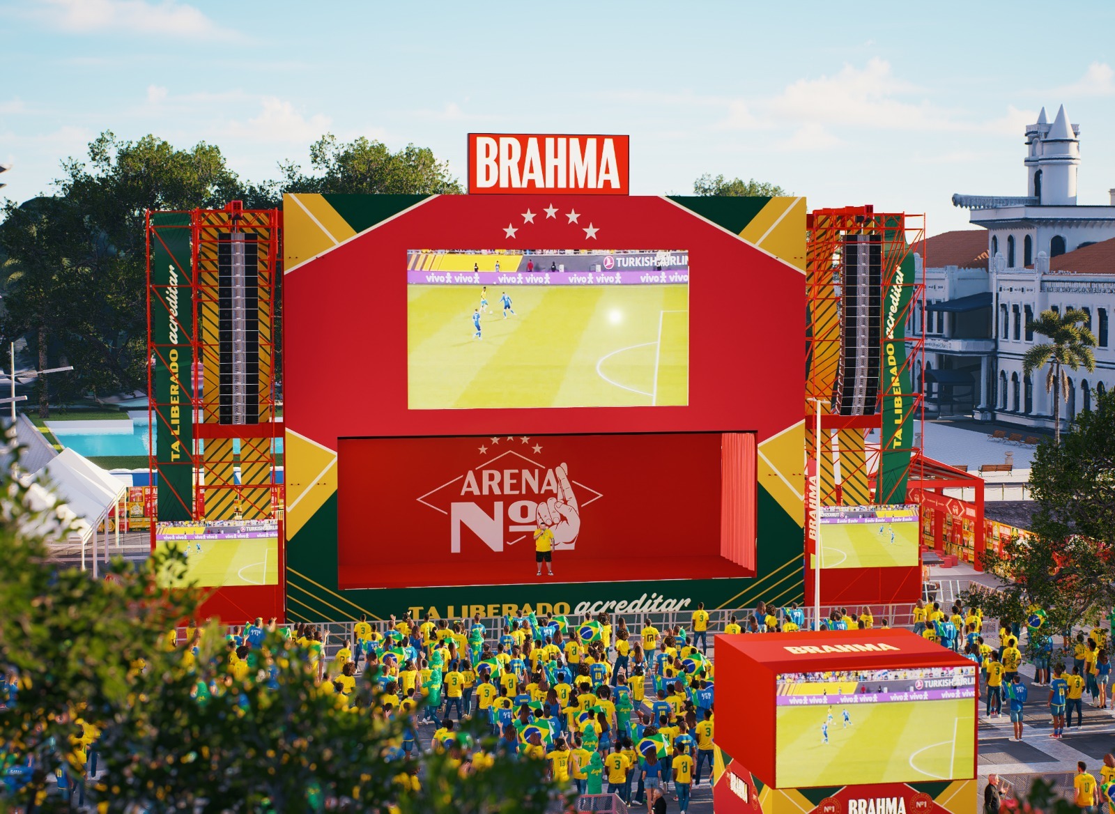 Brahma anuncia megaestrutura em Salvador para transmitir jogos da Seleção Brasileira