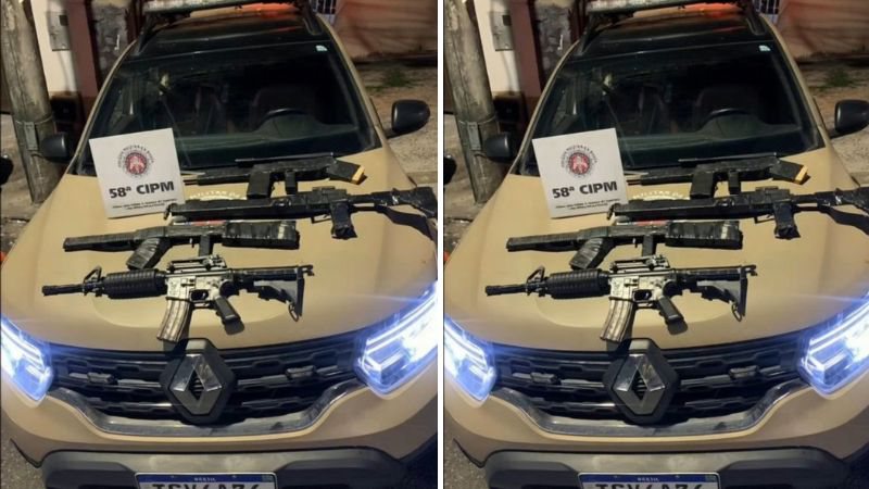 Cosme de Farias: PM encontra réplicas de fuzis em imóvel usado pelo Comando Vermelho