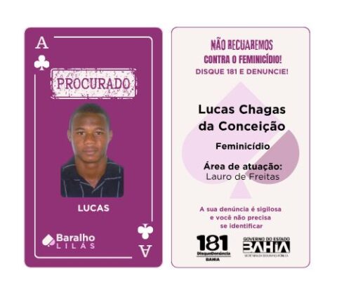Imagem do post Inserido nas últimas 24h no Baralho Lilás da SSP, feminicida é preso
