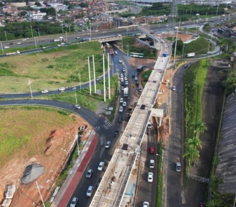 Imagem do post Obras do VLT de Salvador alteram trânsito na BR-324