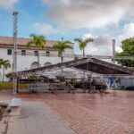 Pedrão de Lauro 2026 ganha forma com a montagem da estrutura na Praça da Matriz