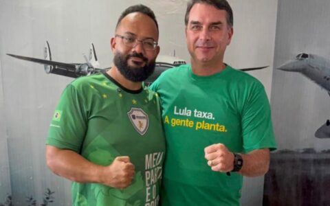 Imagem do post Flávio Bolsonaro desembarca na Bahia Farm Show e recebe apoio de Leandro de Jesus