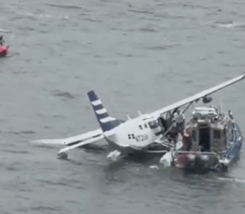 Imagem do post Hidroavião cai em rio de Nova York com 10 pessoas a bordo