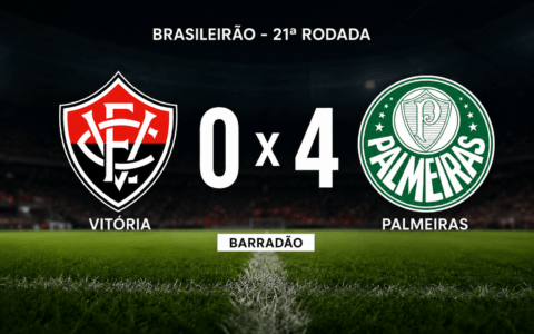 Imagem do post Com direito a polêmica, Vitória tem dois expulsos e é goleado pelo Palmeiras no Barradão