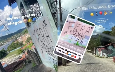 Imagem do post Pichações da Katiara aumentam tensão e provocam temor de guerra entre traficantes em São Félix