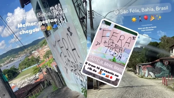 Pichações da Katiara aumentam tensão e provocam temor de guerra entre traficantes em São Félix