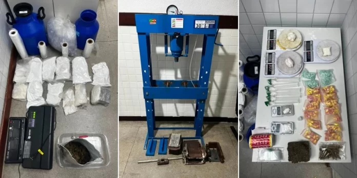 PM desmonta laboratório de drogas e apreende quase 10 kg de cocaína