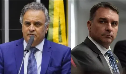 Imagem do post Aécio Neves e Flávio Bolsonaro lideram rejeição em pesquisa AtlasIntel; veja números