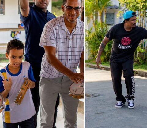 Imagem do post Escolas de Lauro de Freitas ganham aulas de skate e pandeiro; iniciativa amplia educação integral