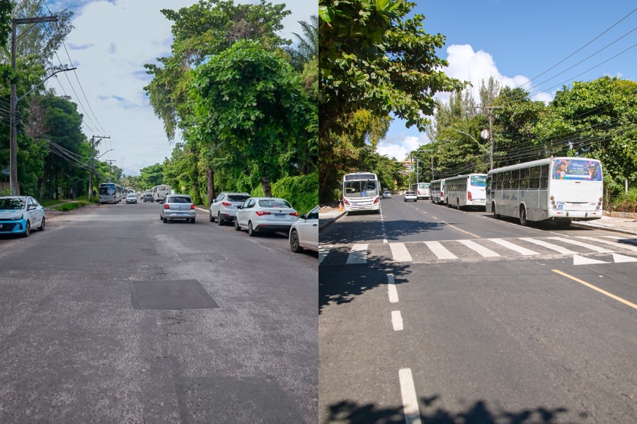 Lauro de Freitas: rua Tramandaí recebe nova roupagem após requalificação; veja antes e depois