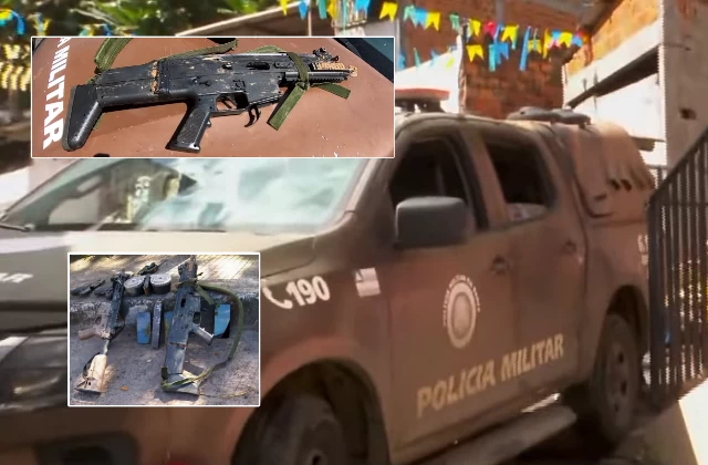 Operação em São Caetano termina com dois mortos, três feridos e arsenal do BDM apreendido