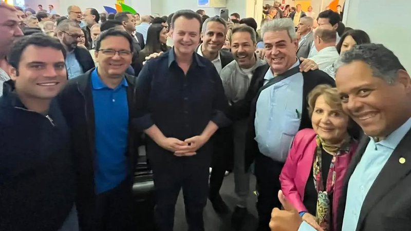Líder do PSD na Câmara, Antônio Brito participa de convenção que oficializou Caiado à Presidência