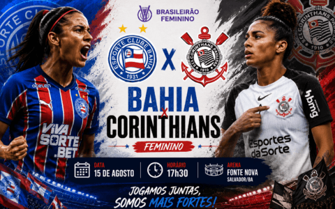 Imagem do post Bahia desafia líder Corinthians de olho em vaga antecipada nas quartas