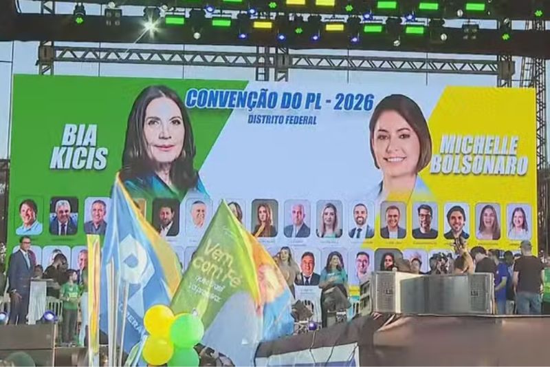 PL oficializa candidatura de Michelle Bolsonaro ao Senado pelo DF