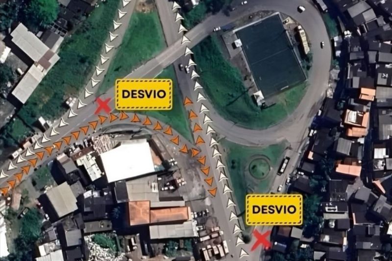 Viaduto de Tamandaré é interditado para obras do VLT; bloqueio deve durar seis meses