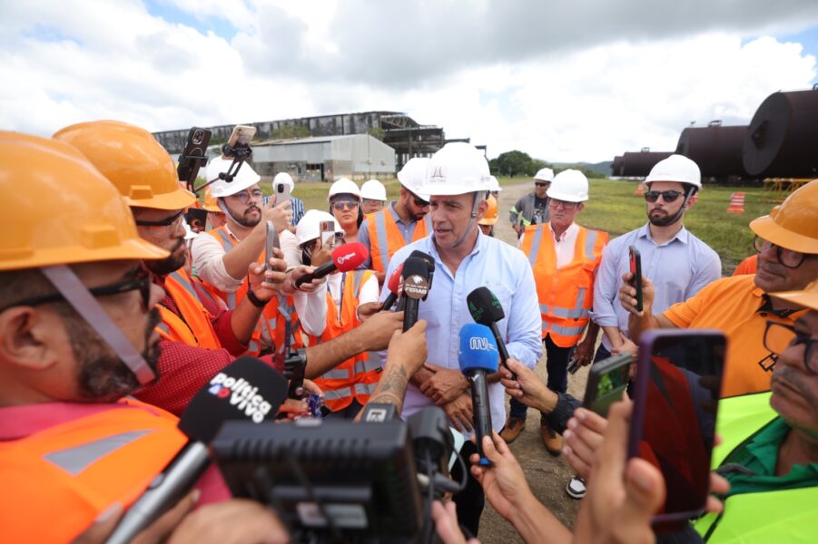 Governo da Bahia reúne imprensa para acompanhar obras da ponte Salvador-Itaparica