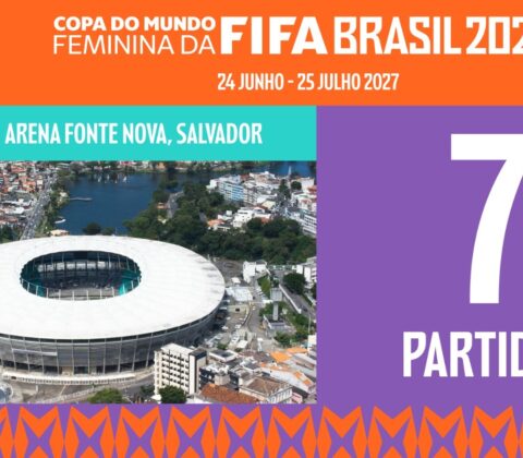 Imagem do post Salvador terá sete jogos da Copa Feminina de 2027; veja calendário