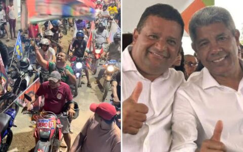Imagem do post Do União Brasil de ACM Neto, prefeito de Itagi faz motociata em apoio a Jerônimo