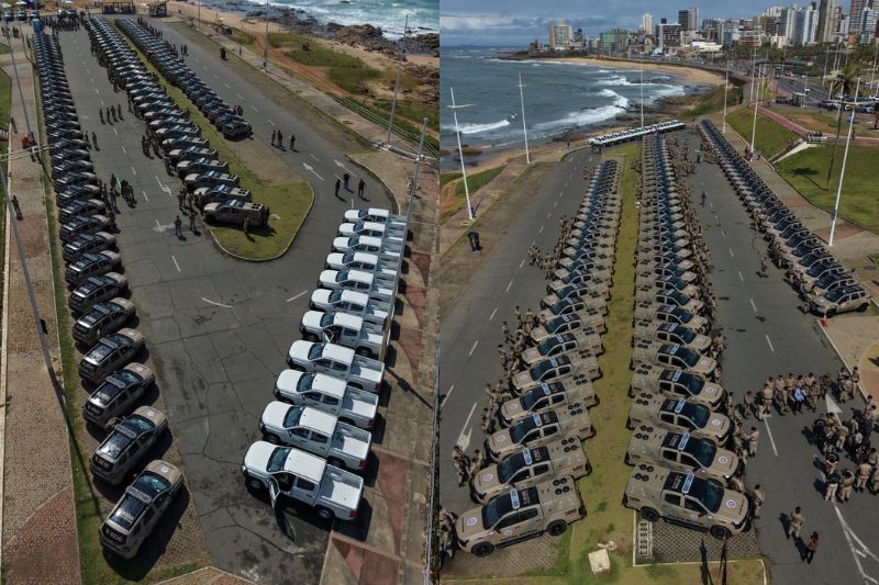 Polícia Militar da Bahia recebe 136 novas viaturas para reforçar frota operacional