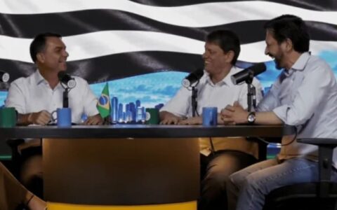 Imagem do post Flávio Bolsonaro faz piada com Ricardo Nunes durante live e causa desconforto