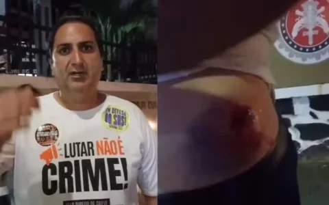 Imagem do post Candidato ao Governo da Bahia é atingido por bala de borracha durante protesto na Paralela