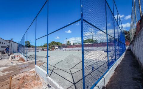 Imagem do post Arena Poeirão ganha nova estrutura e obra entra em fase decisiva em Lauro de Freitas