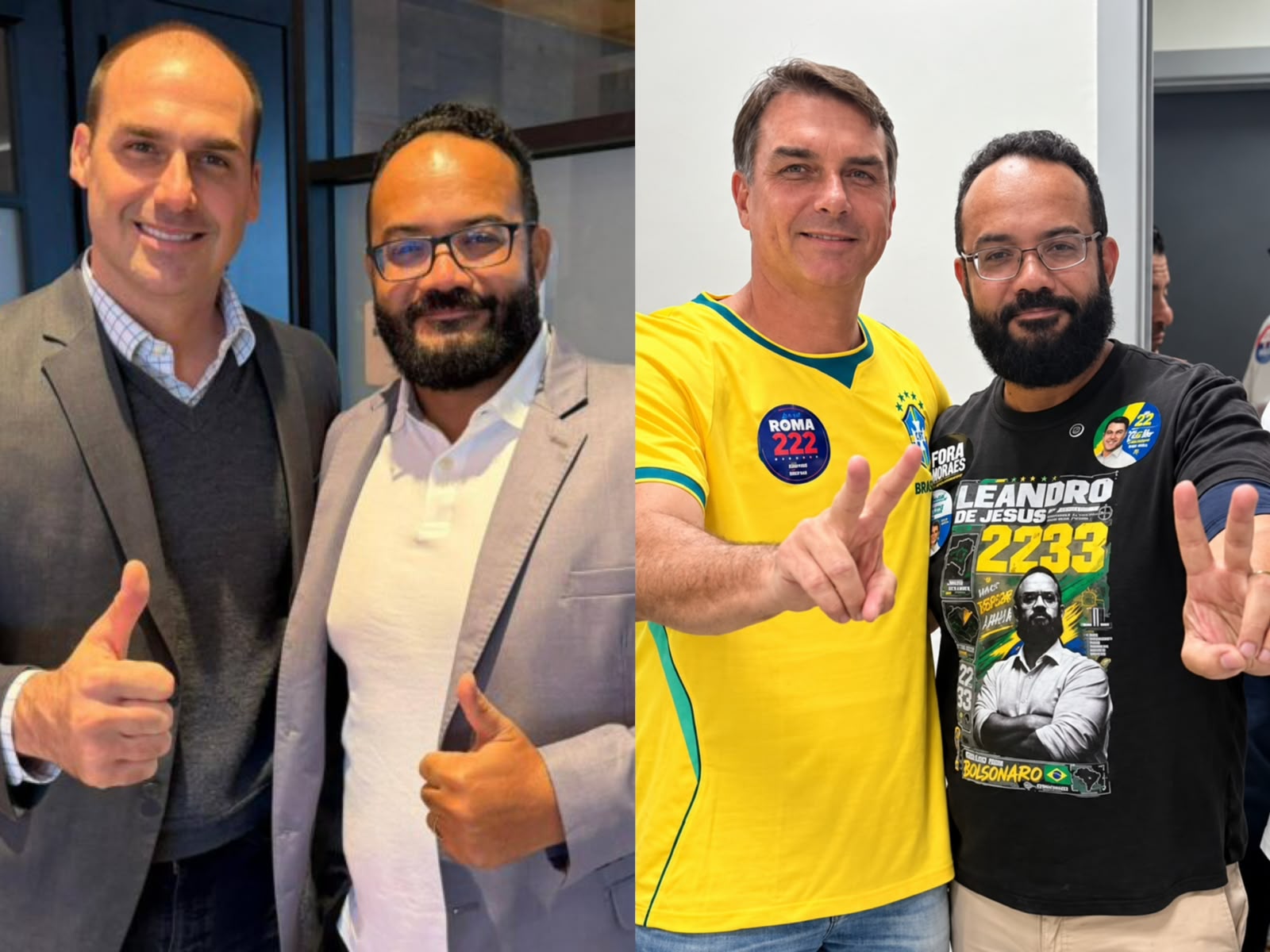 Eduardo Bolsonaro declara apoio a Leandro de Jesus para deputado federal na Bahia