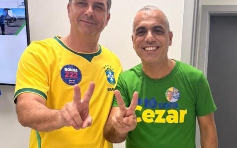 Imagem do post Cezar Leite acompanha Flávio Bolsonaro em agenda política na Bahia