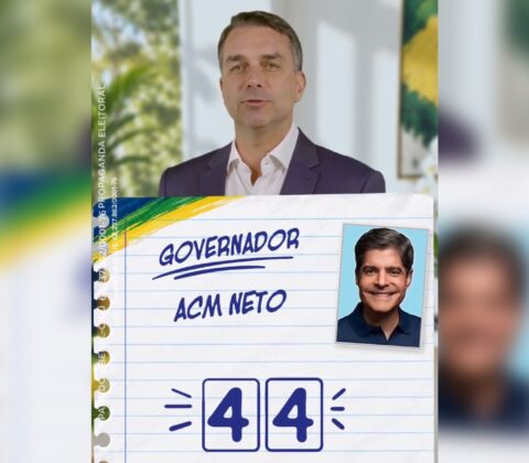 Imagem do post Flávio Bolsonaro declara apoio a ACM Neto na Bahia