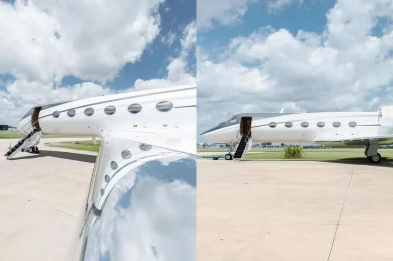 Confira fotos do jatinho luxuoso que levou Flávio Bolsonaro aos EUA